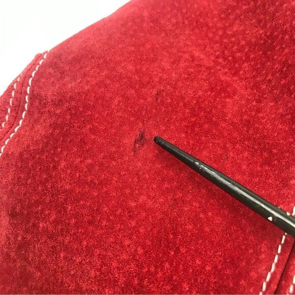 Goorin Red Leather Suede Newsboy Peaky Blinders Cabbie Cap - Picture 13 of 13